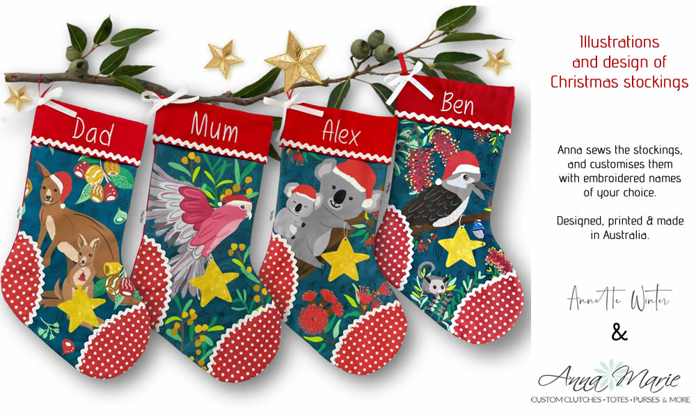 Christmas Stocking Illustrations - Surface design - illustration and design for products