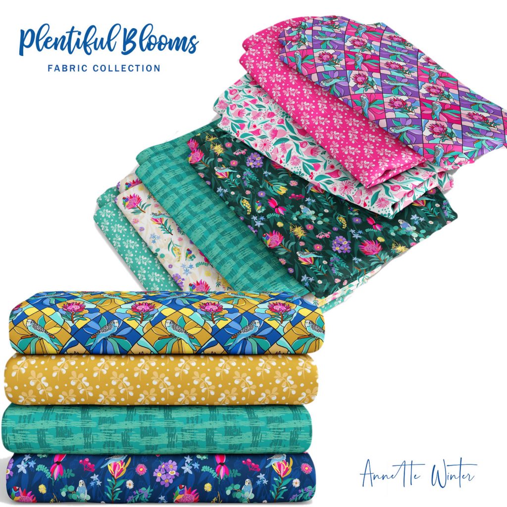 Plentiful Blooms Fabric Collection by Annette Winter