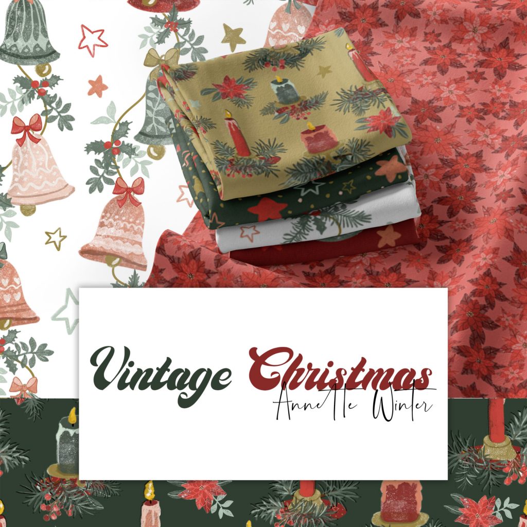 Vintage Christmas Fabric Collection by Annette Winter