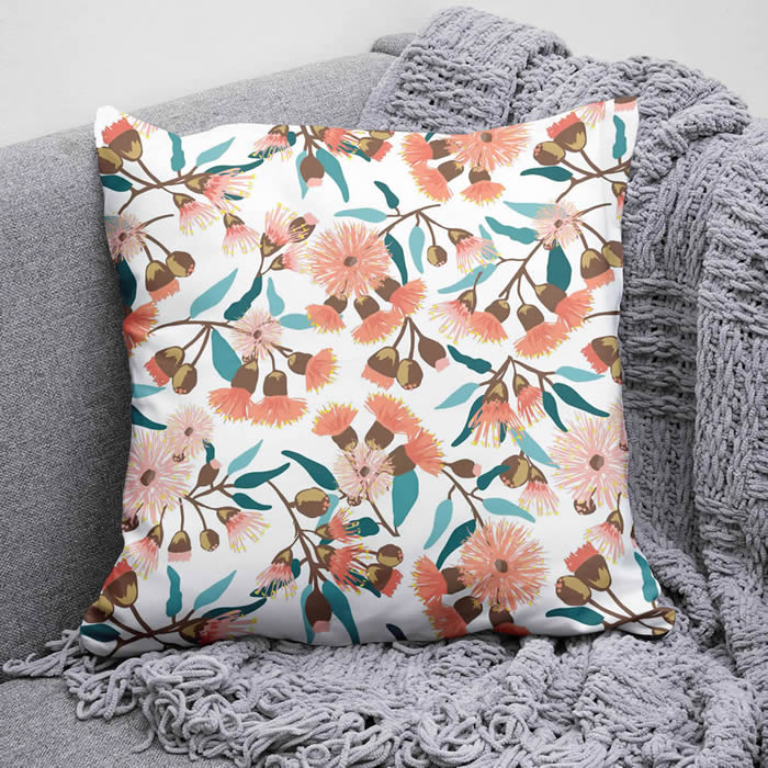 Australian Floral Cushion Cover - Handmade
