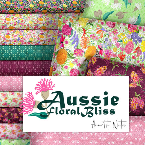 Aussie Floral Bliss - Annette Winter fabric collection